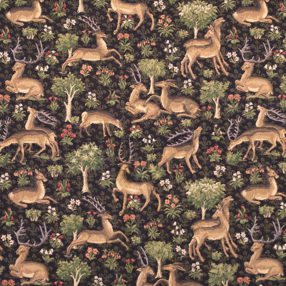 Stags and deer tapestry fabric, for curtains or upholstery
