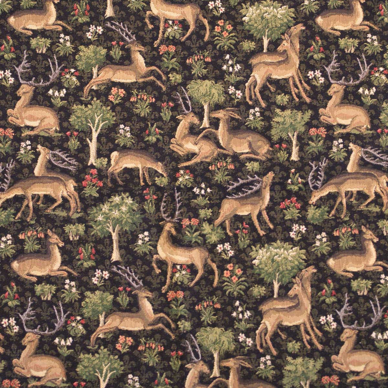 Stags and deer tapestry fabric, for curtains or upholstery