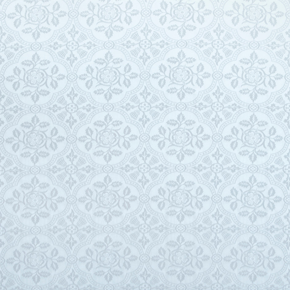 Victoriana Rose and Thistle Brocade White