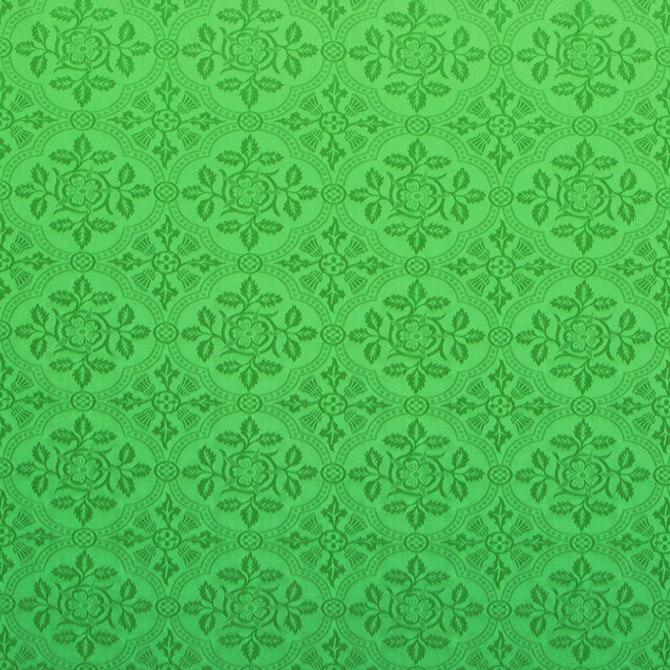 Victoriana Rose and Thistle Brocade Green