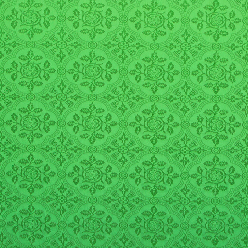 Victoriana Rose and Thistle Brocade Green