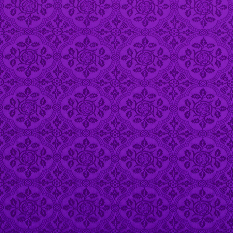 Victoriana Rose and Thistle Brocade Violet