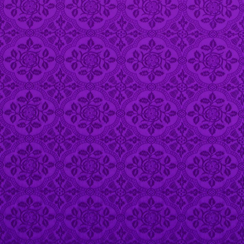 Victoriana Rose and Thistle Brocade Violet