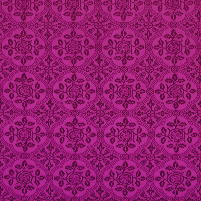 Victoriana Rose and Thistle Brocade Purple