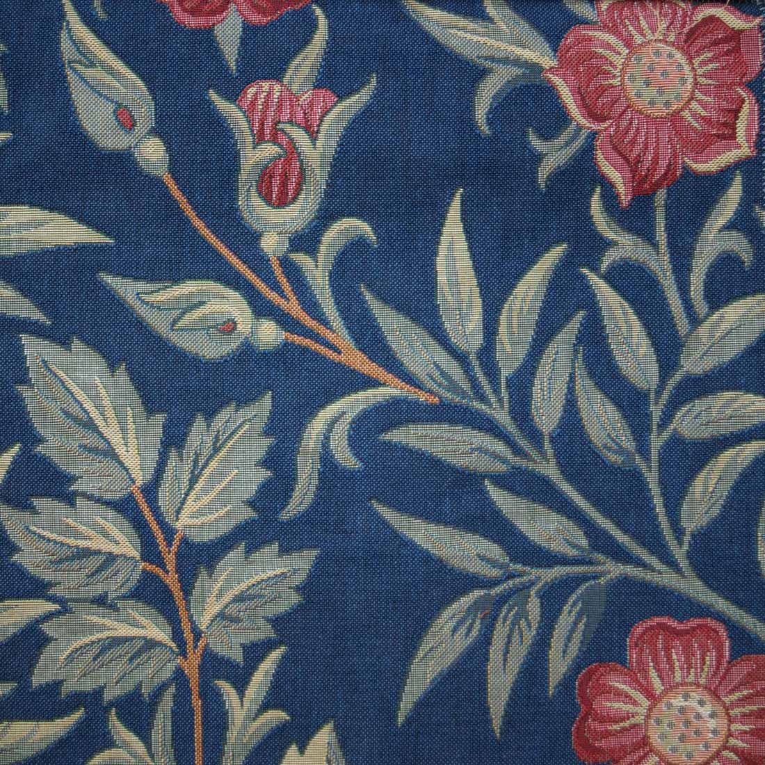 W Morris Tapestry and Chenille Sweet Briar Large Scale Blue Background Tapestry Weave (limited sale price stock)