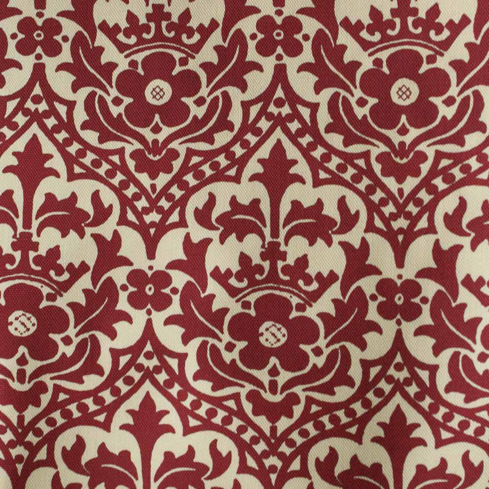 red and cream cotton print  fabric - Augustus Pugin Houses of Parliament Window Blind Red on Cream (Heavy Cotton)
