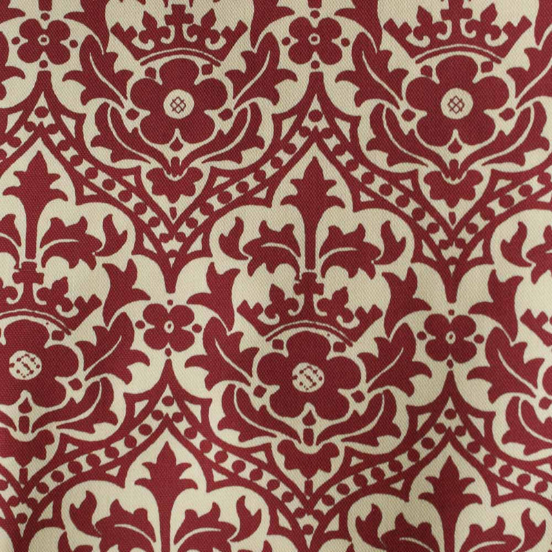 red and cream cotton print  fabric - Augustus Pugin Houses of Parliament Window Blind Red on Cream (Heavy Cotton)