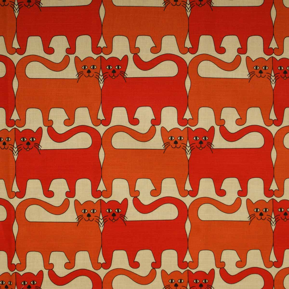 1960s cats curtain upholstery fabric