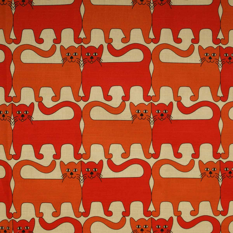 1960s cats curtain upholstery fabric