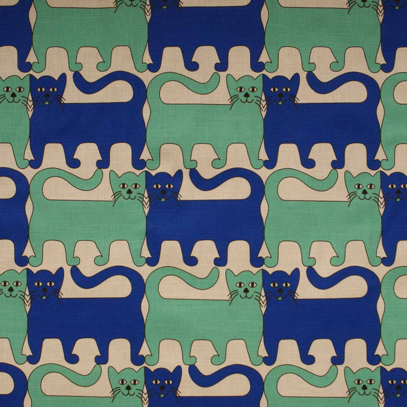 1960s cats curtain upholstery fabric