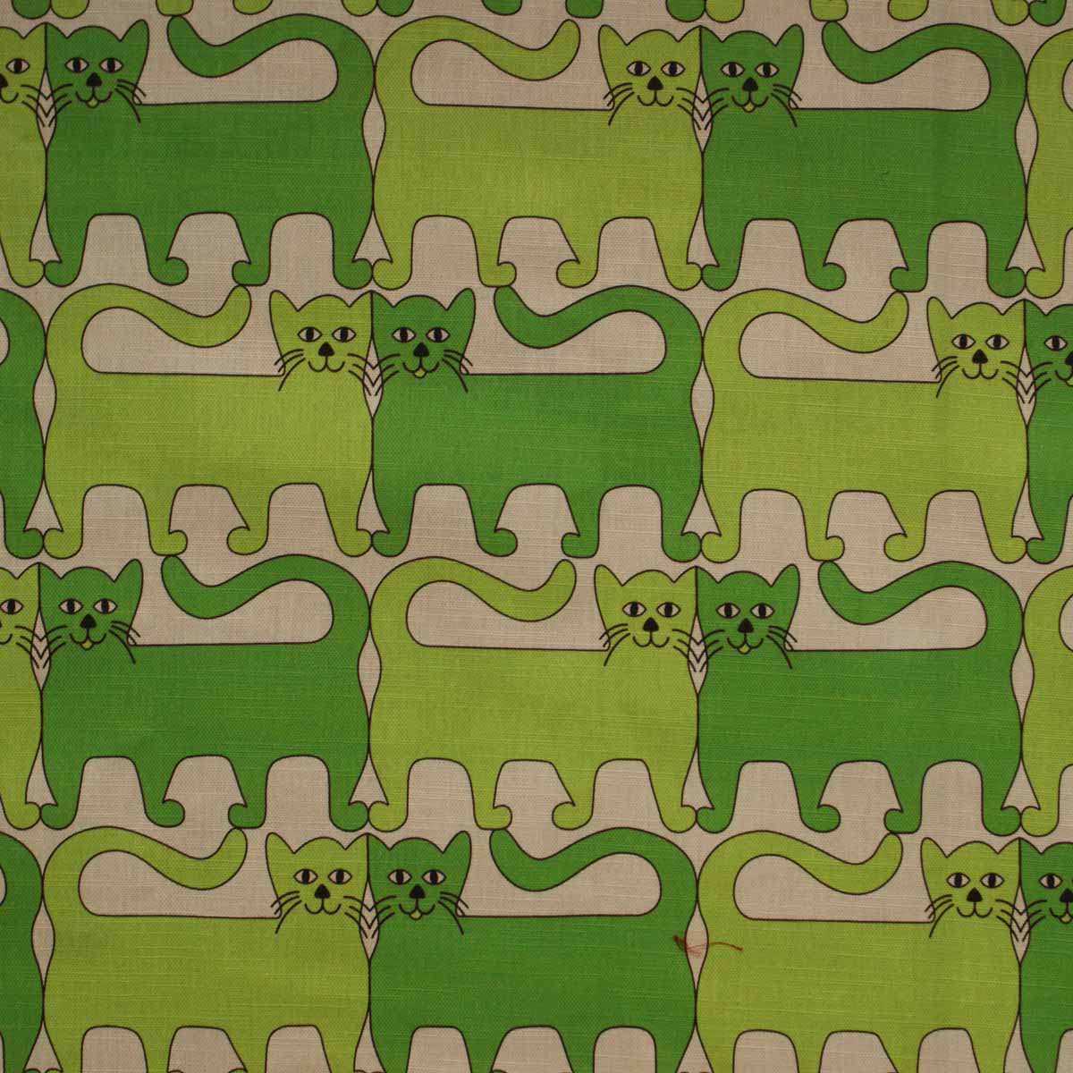 1960s cats curtain upholstery fabric