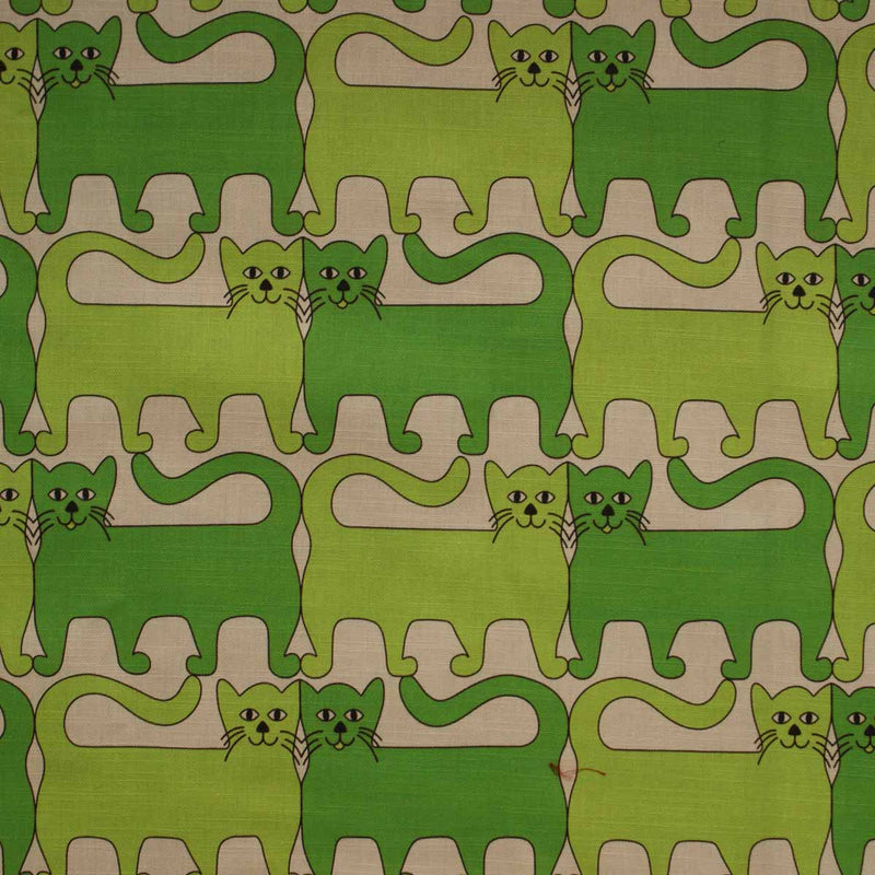 1960s cats curtain upholstery fabric