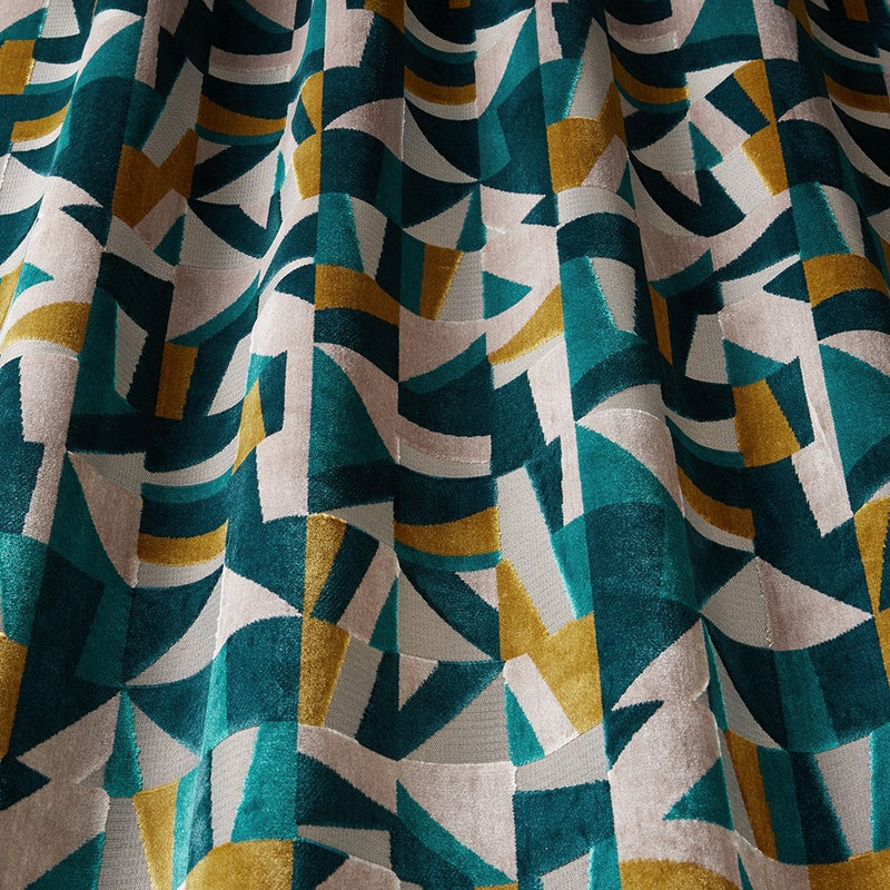 Contract Upholstery Geometrique Sea Green Crib 5 FR