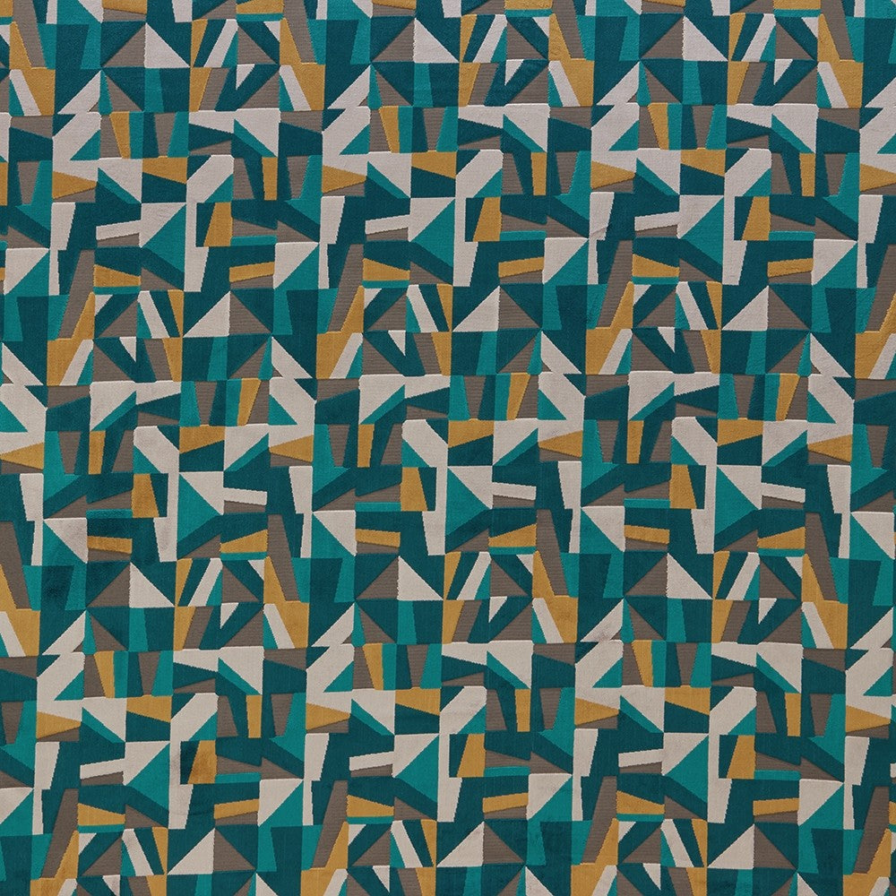 Contract Upholstery Geometrique Sea Green Crib 5 FR