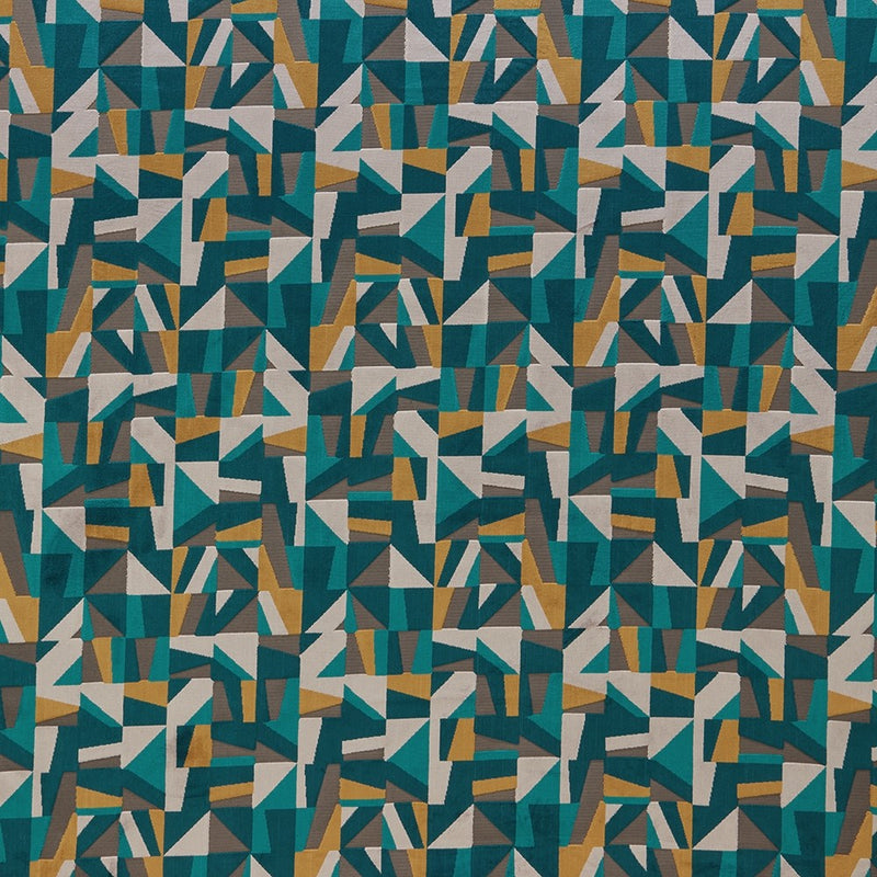 Contract Upholstery Geometrique Sea Green Crib 5 FR