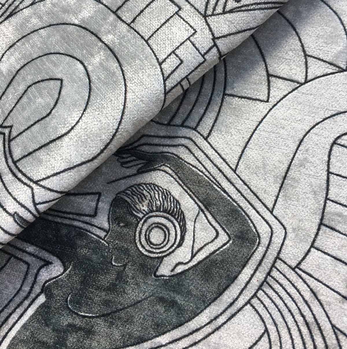 Deco Eclectic La Danse velvet silver