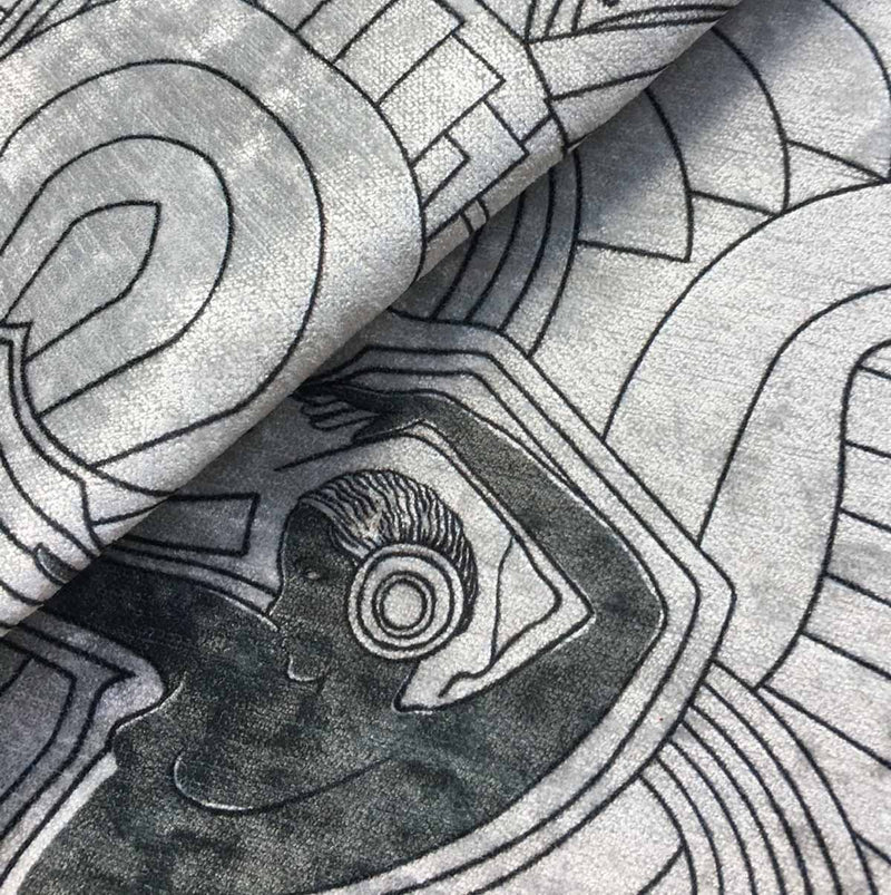 Deco Eclectic La Danse velvet silver