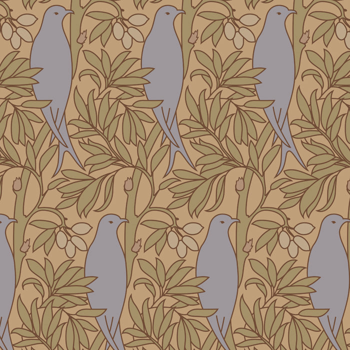 Charles Voysey Purple Birds (Original Colours)