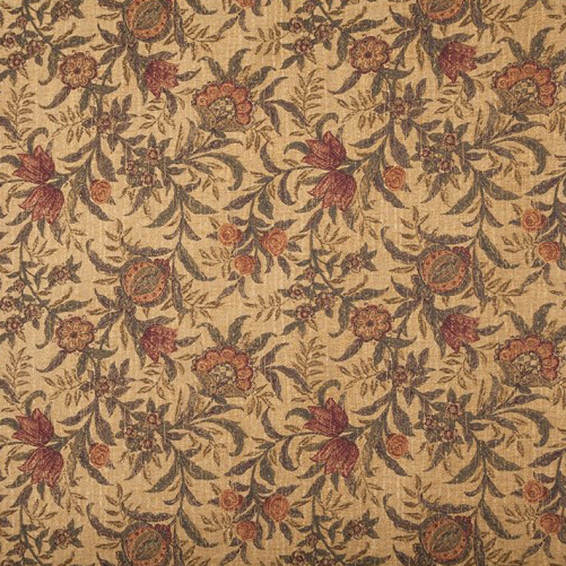 arts and crafts  green and red wool - William Morris Designs Pomegranate Large Scale Heavy Chenille