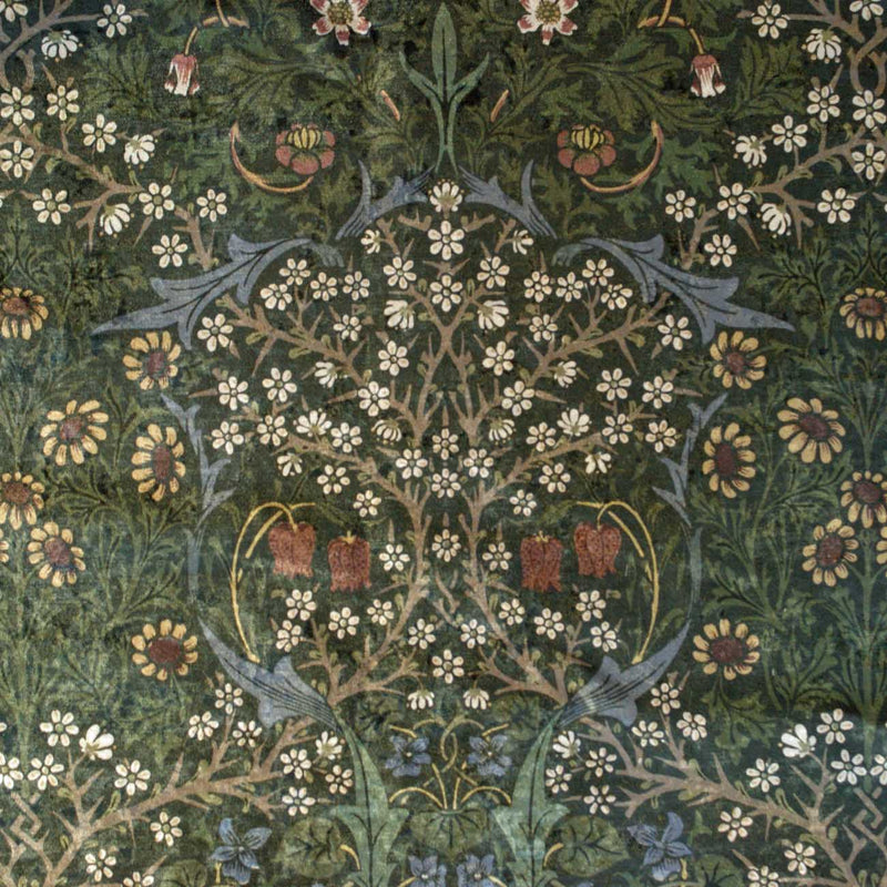 blue   fabric - William Morris Designs Blackthorn Velvet