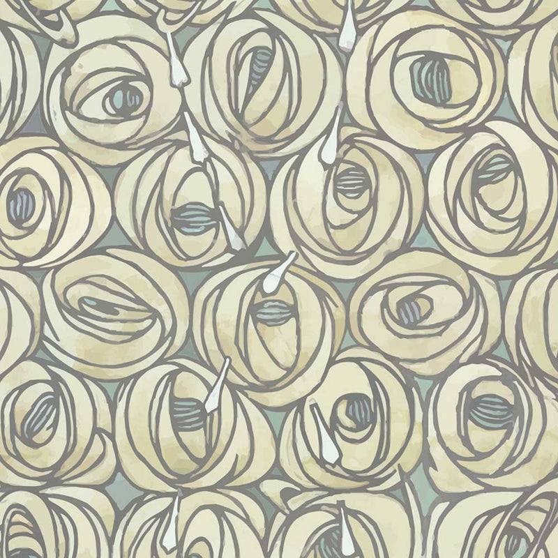 Charles Rennie Mackintosh Large Teardrop Roses Cream