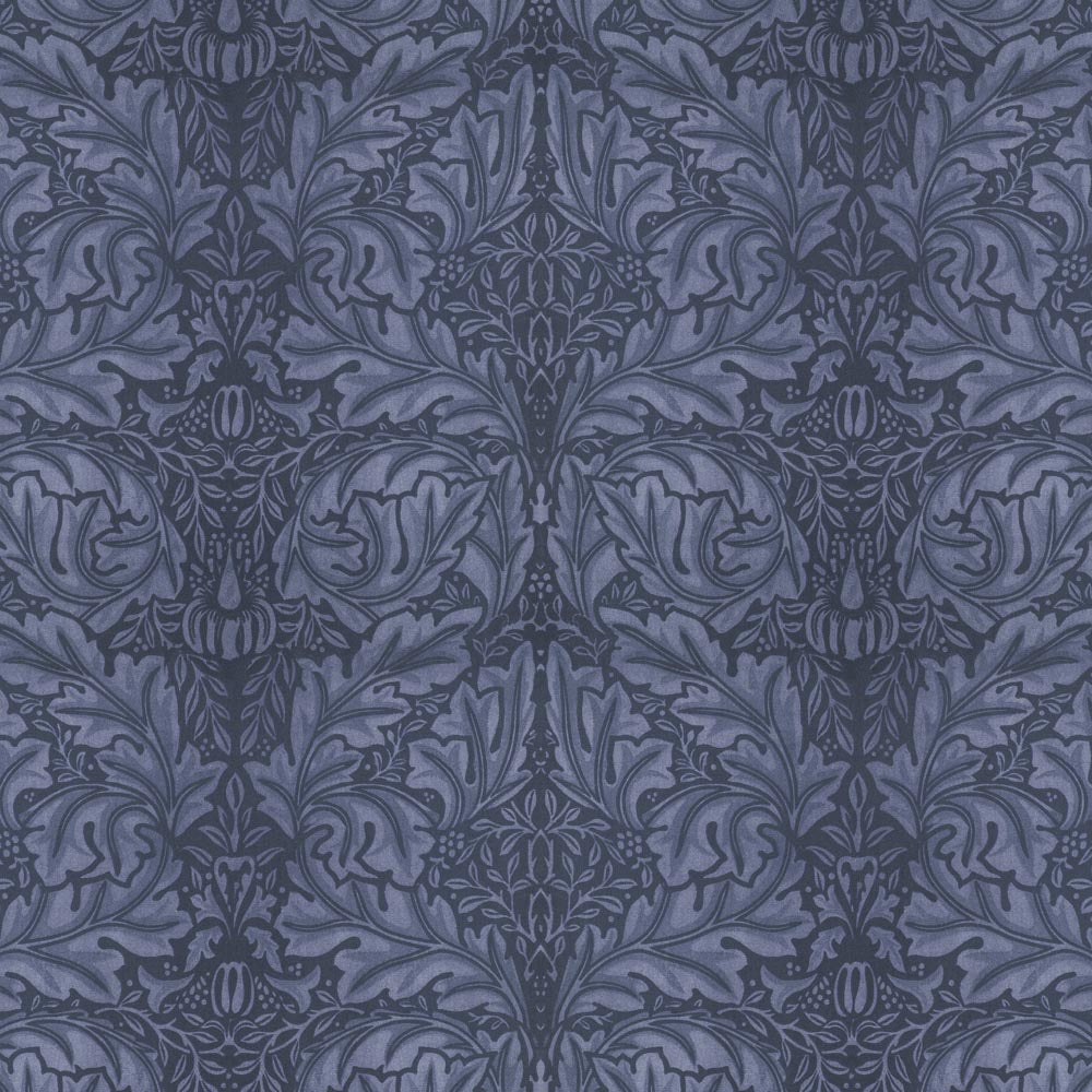 arts and crafts  blue velvet upholstery fabric - William Morris Designs Acanthus Velveteen Blue