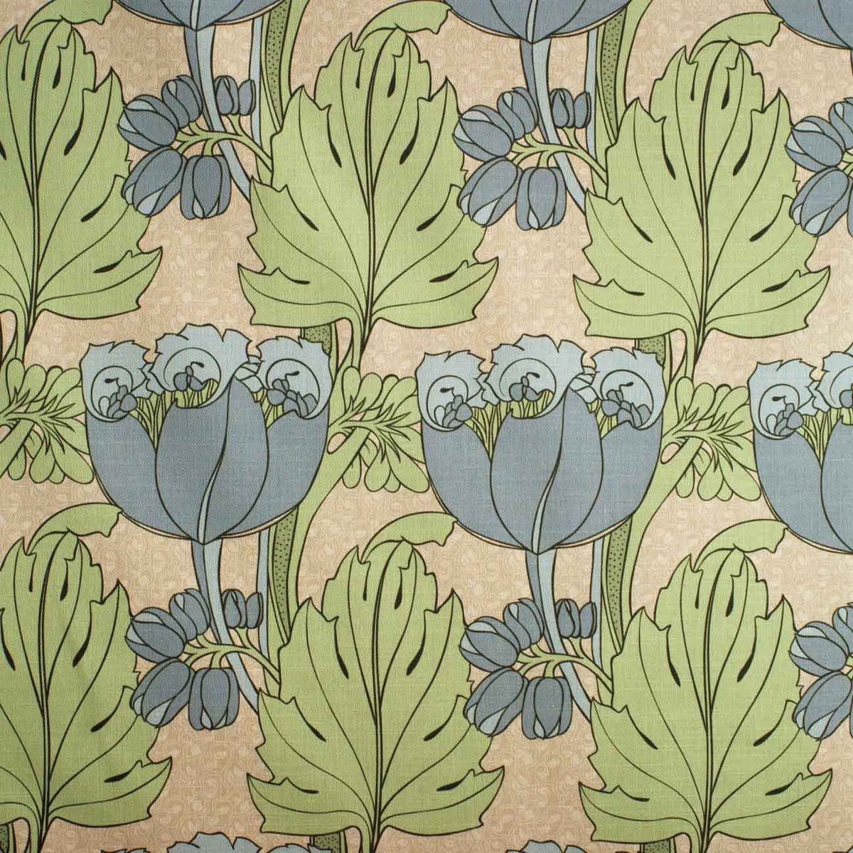 Arts and Crafts Lindsay Butterfield Tall Blue Flowers Print