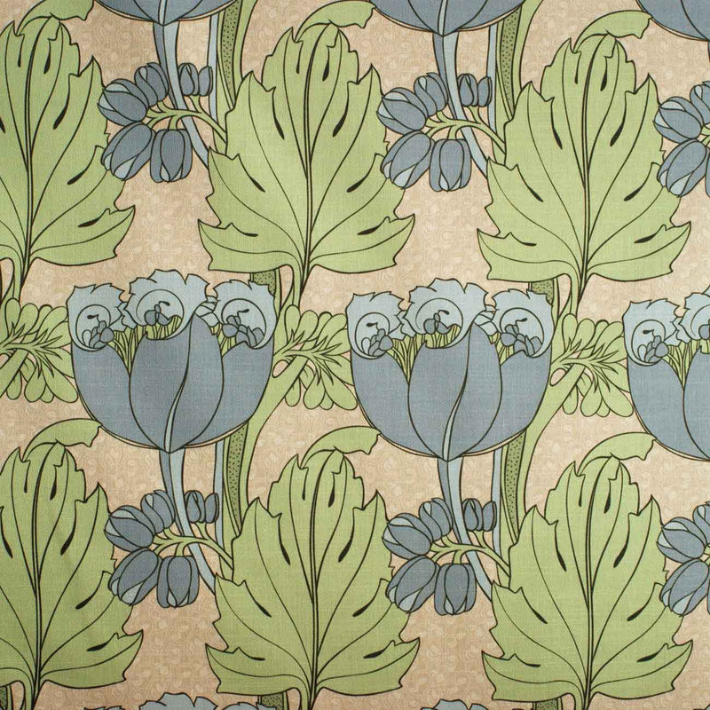Arts and Crafts Lindsay Butterfield Tall Blue Flowers Print