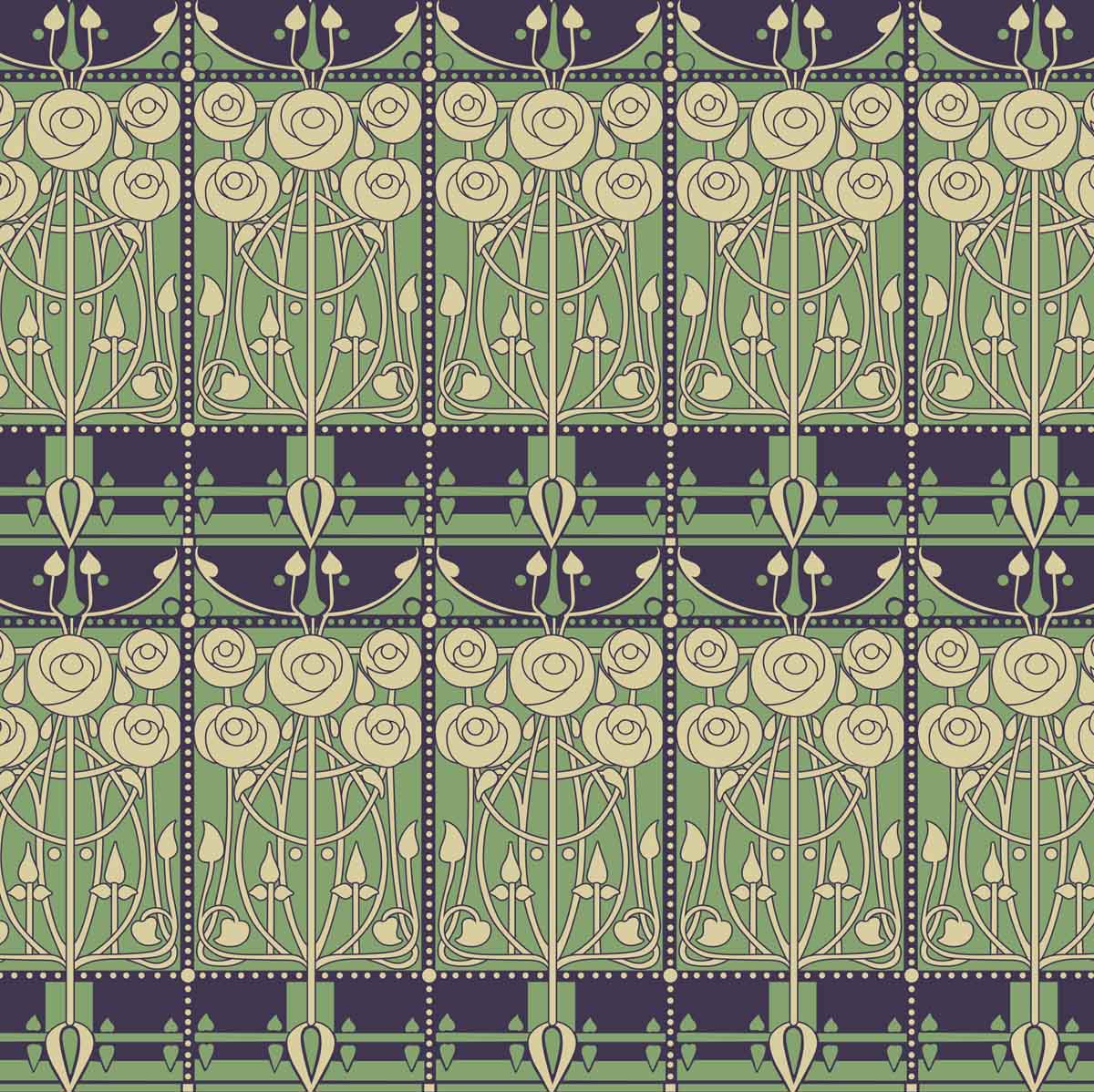 Arts and Crafts Larcombe Roses Print