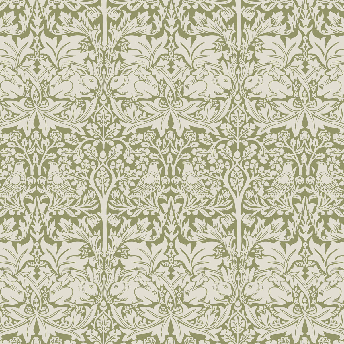 William Morris Designs Brother Rabbit Sage Velvet