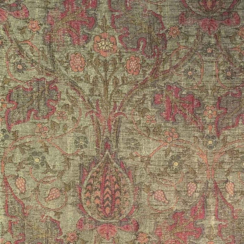 W Morris Tapestry and Chenille Brocatel Russett and Thyme Heavy Chenille