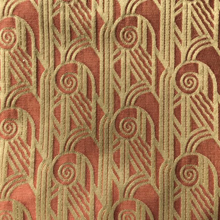 Deco Scroll Art Deco Velvet Curtain Upholstery Fabric