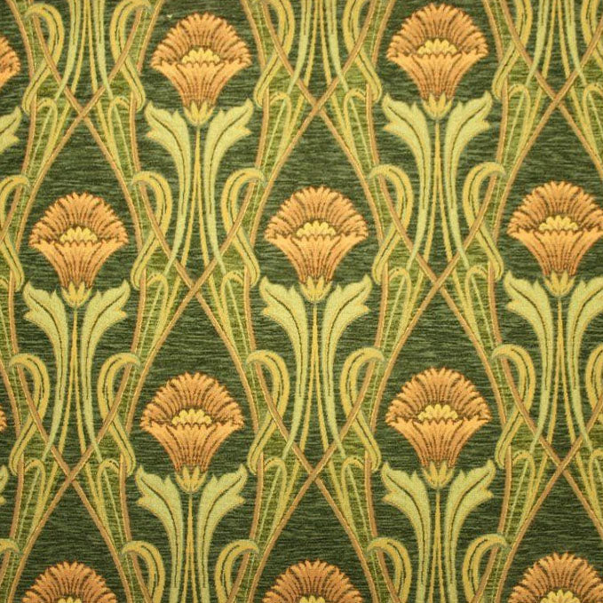 Art Nouveau Heavy Woven Chenille Upholstery Fabric