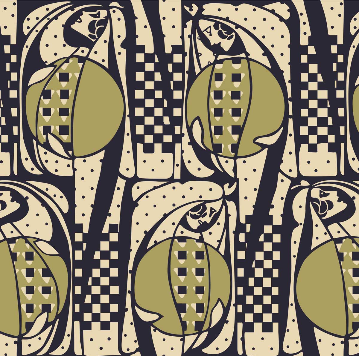 green art deco curtain upholstery fabric