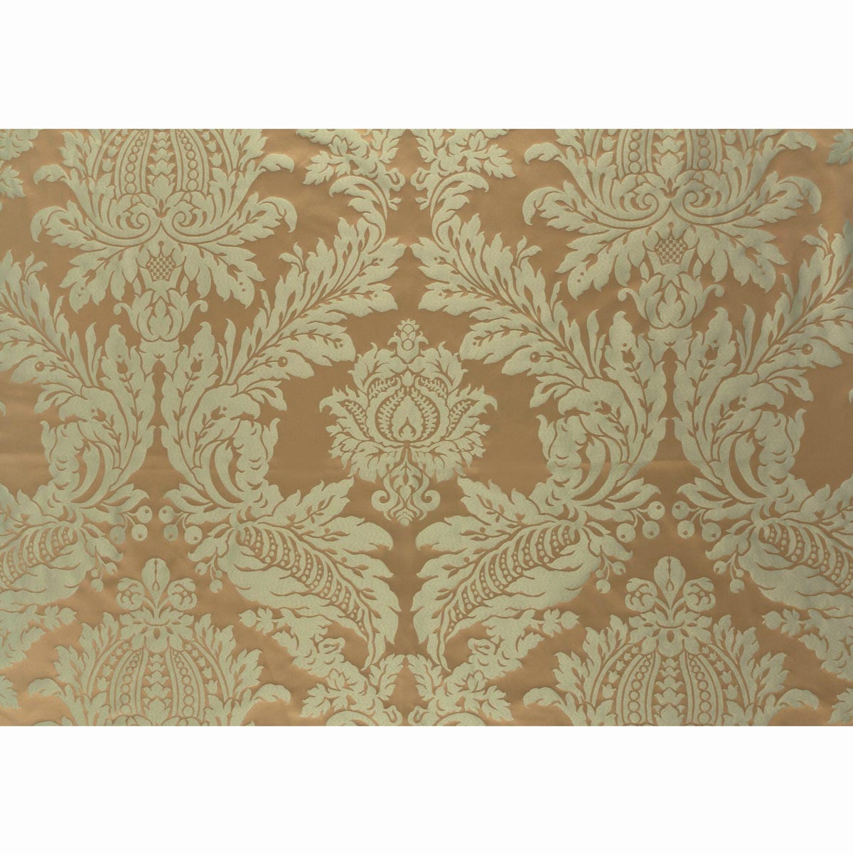 Raphael Damasks Classic Large Scale Ogee Estate Green
