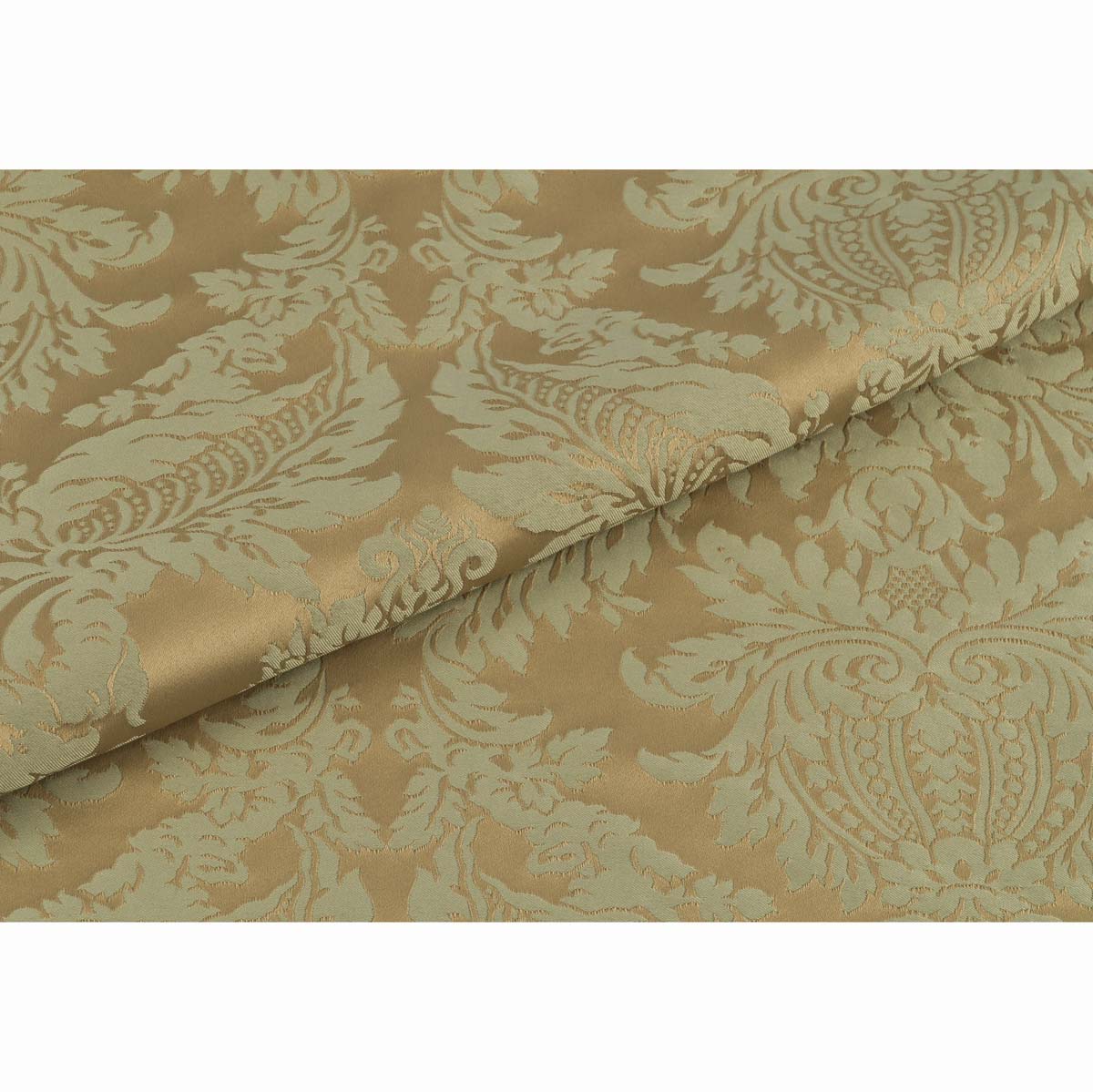 Raphael Damasks Classic Large Scale Ogee Estate Green