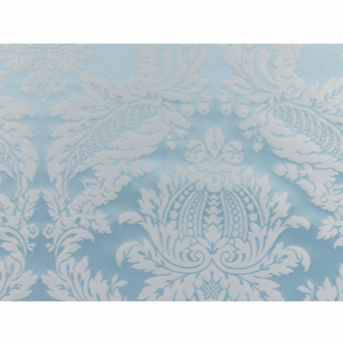 Raphael Damasks Classic Large Scale Ogee Light Blue