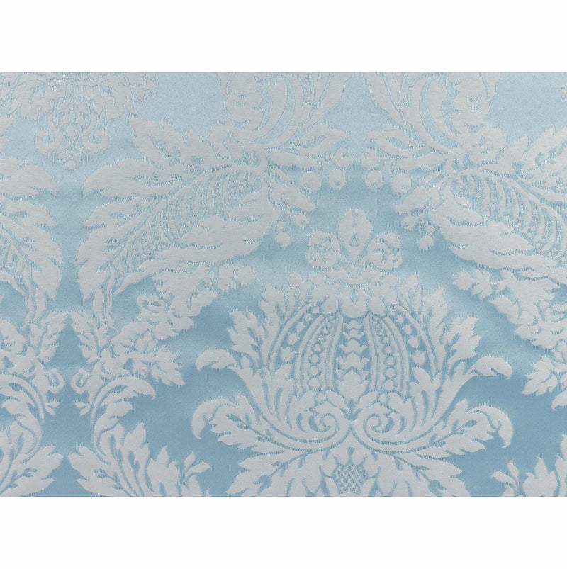 Raphael Damasks Classic Large Scale Ogee Light Blue