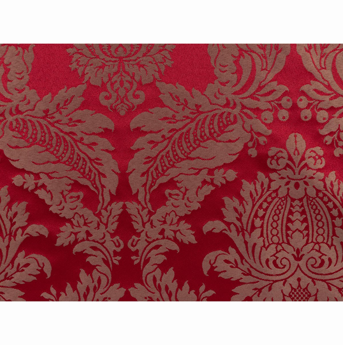 Raphael Damasks Classic Large Scale Ogee Wine and Old Gold