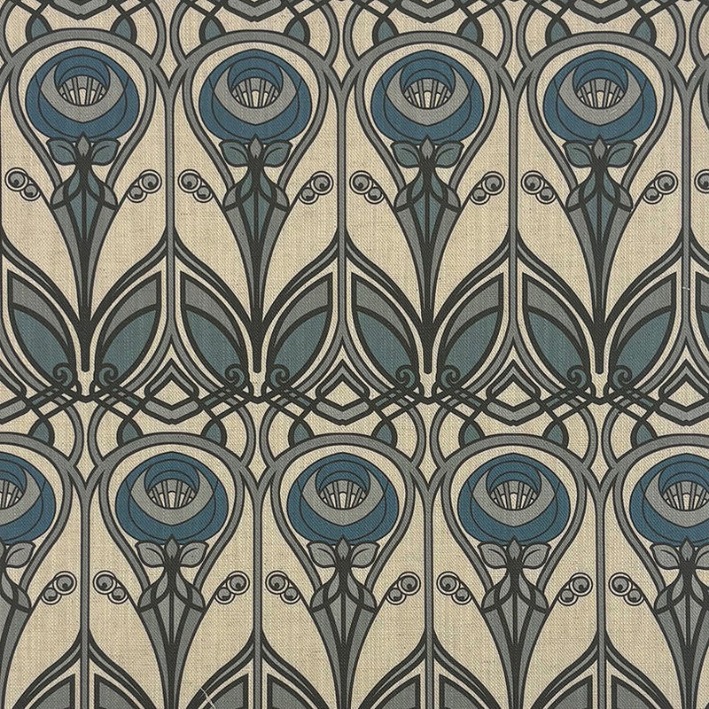 Charles Rennie Mackintosh Jacquard Roses Peacock