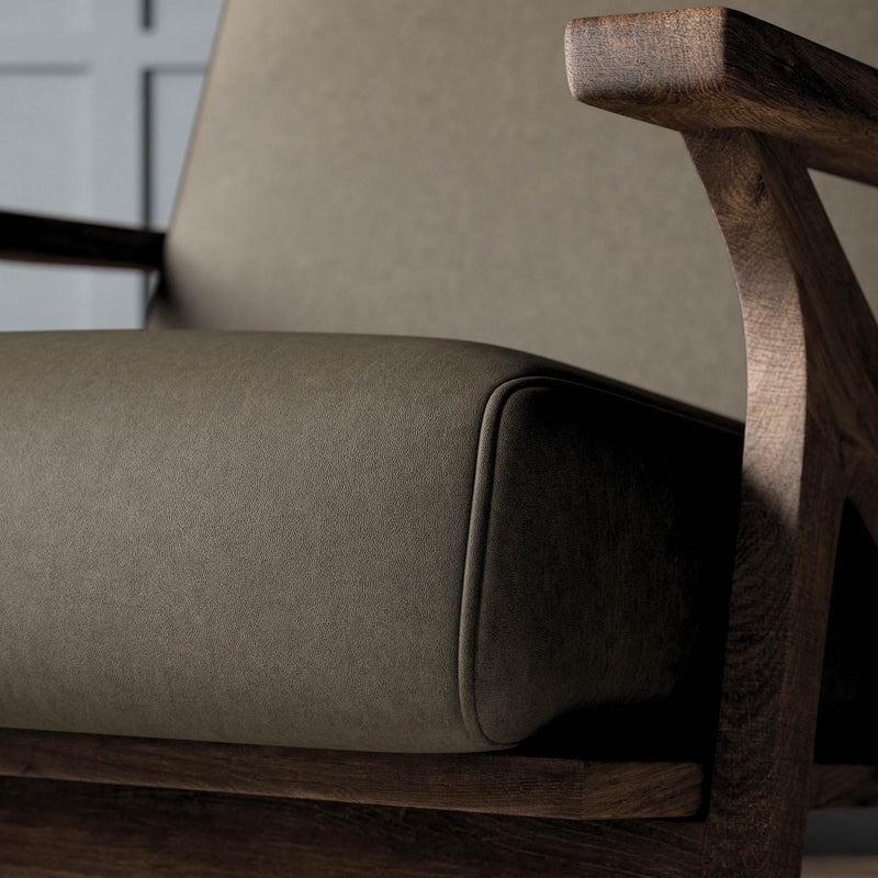 Voris Pancho Taupe Crib 5 Faux Leather