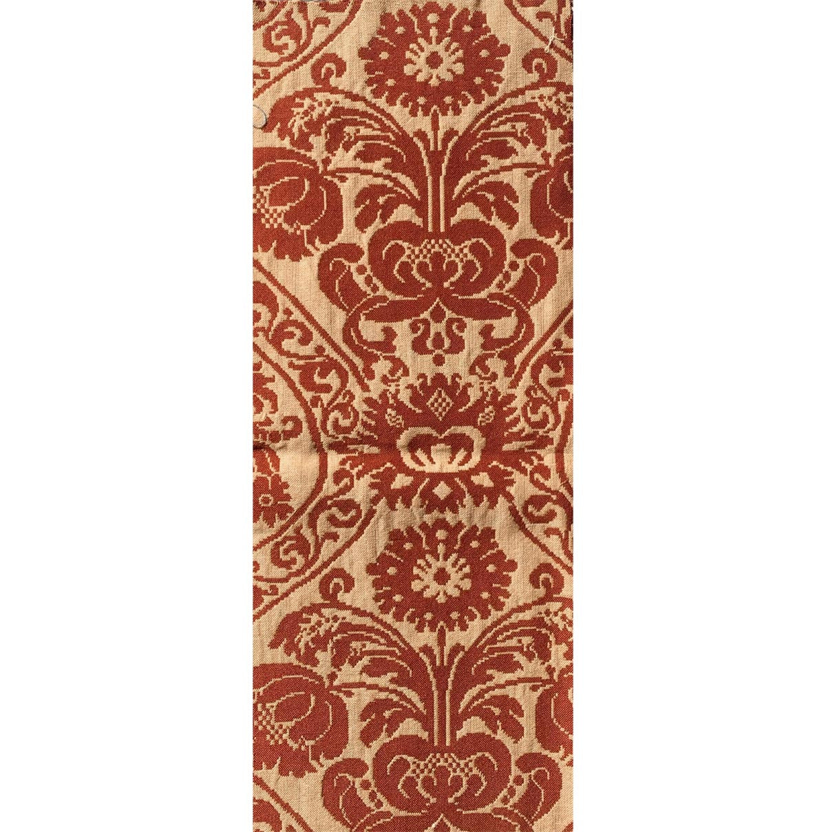 Hampton Court Abbeville Dornick Linen Red Rust