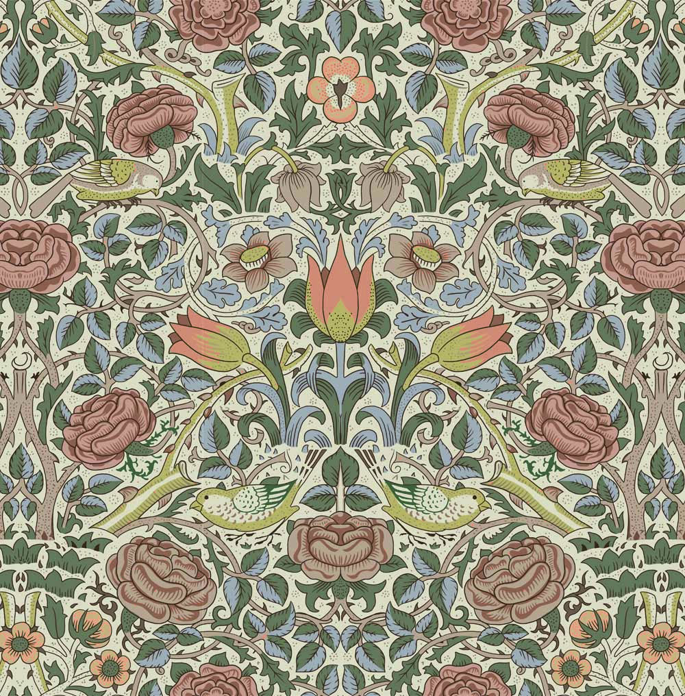 William Morris Designs Bird and Rose Velvet