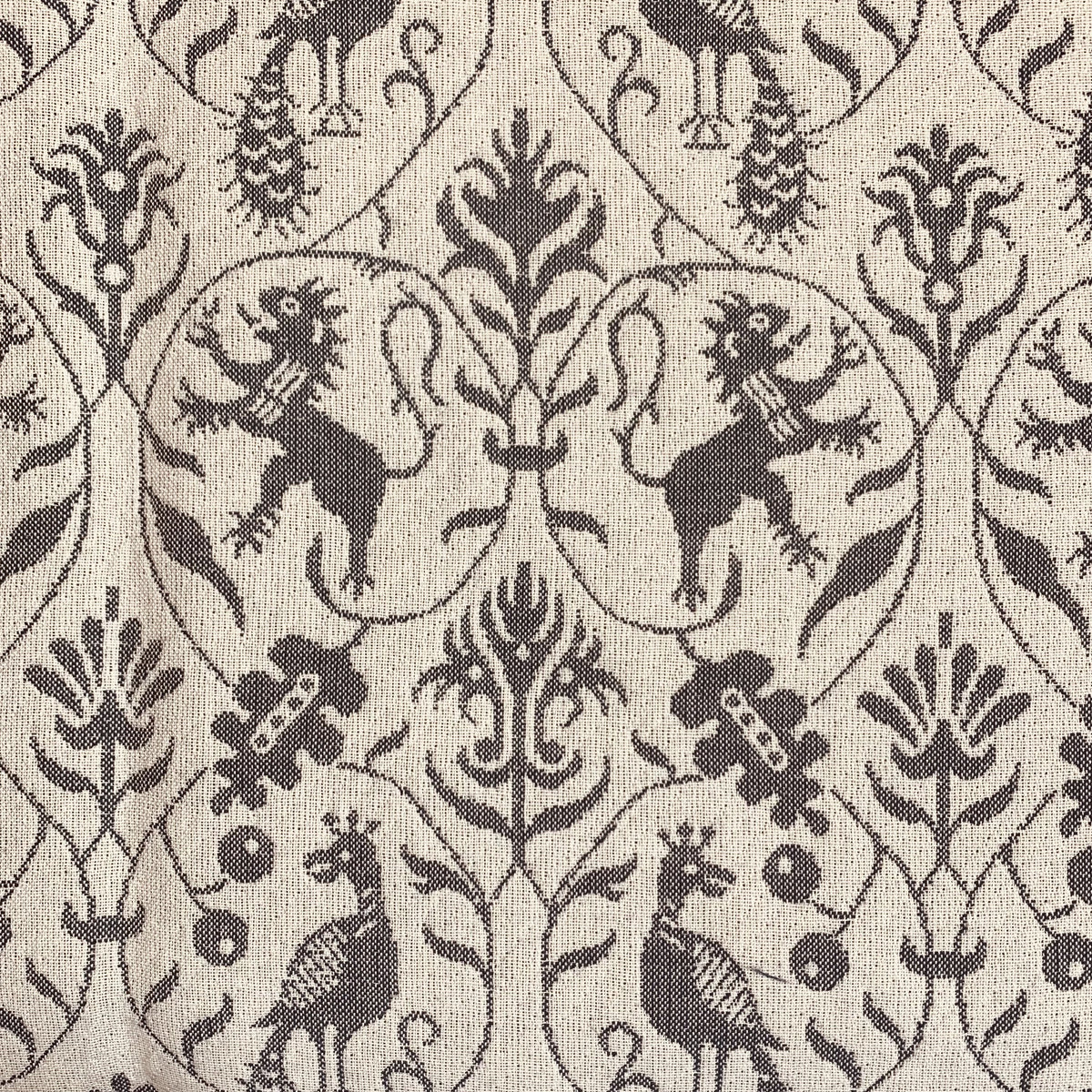 Hampton Court Rampant Lions Wool and Cotton Double Cloth Bottle and Natural