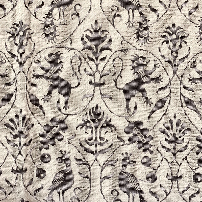 Hampton Court Rampant Lions Wool and Cotton Double Cloth Bottle and Natural