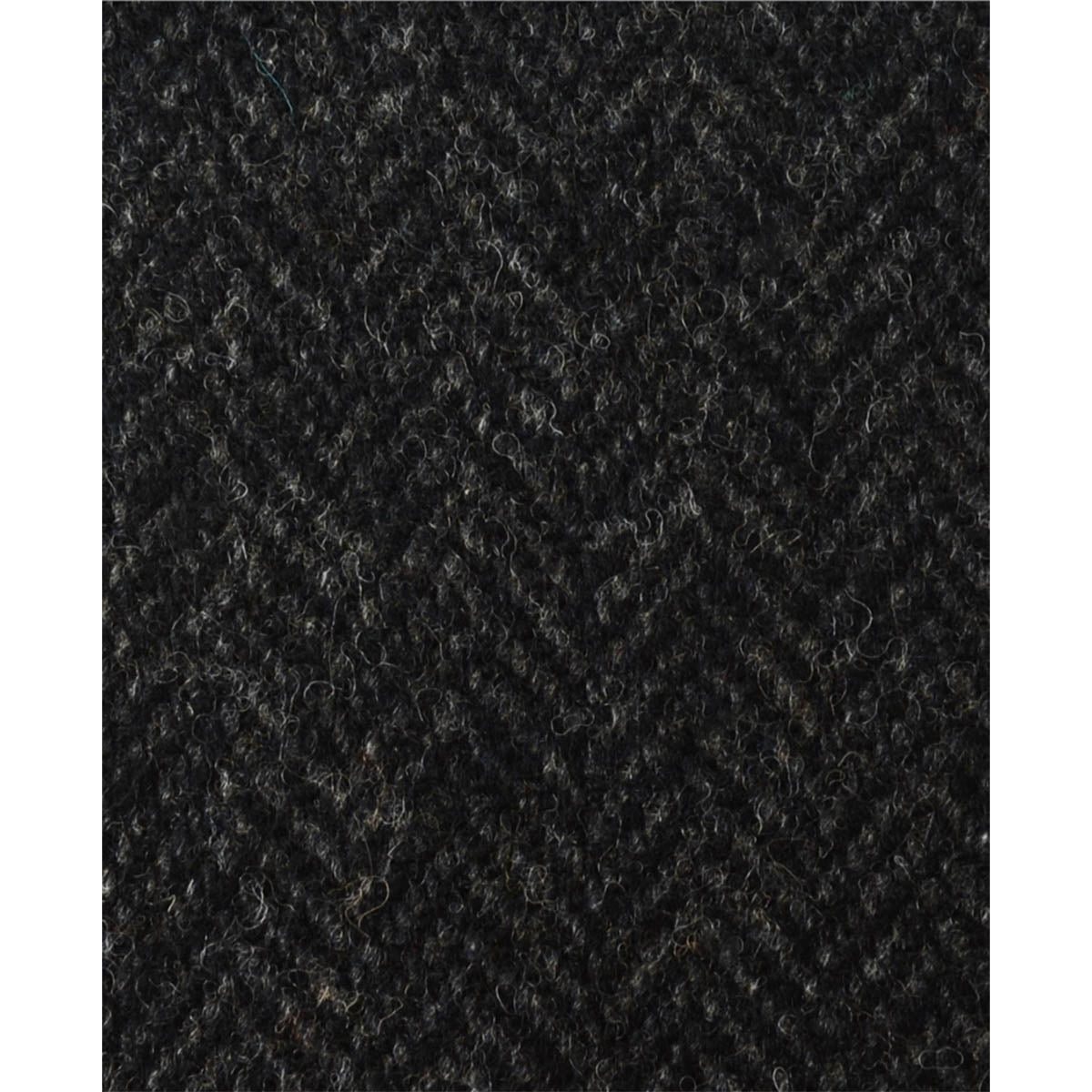 Authentic Donegal Irish Tweed - Croaghgorm Black Herringbone Wool Fabric