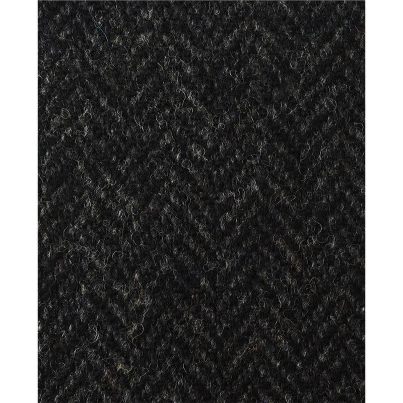 Authentic Donegal Irish Tweed - Croaghgorm Black Herringbone Wool Fabric