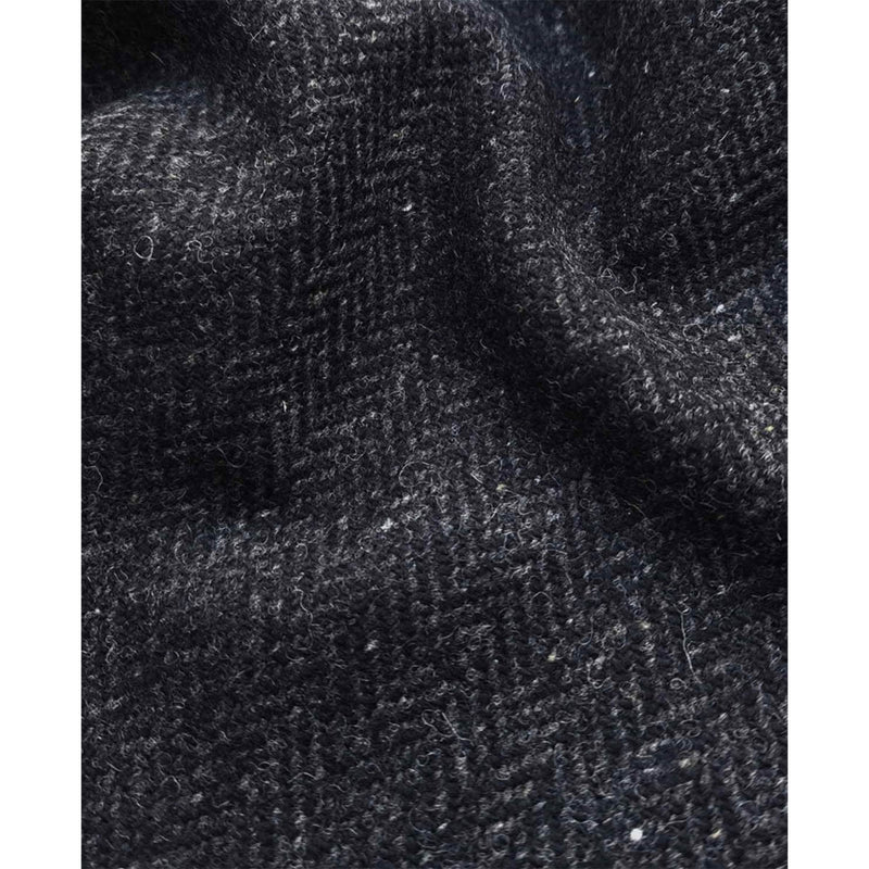 Authentic Donegal Irish Tweed - Croaghgorm Black Herringbone Wool Fabric