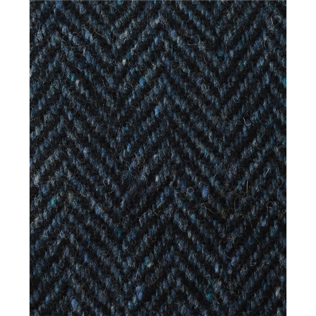 Authentic Donegal Irish Tweed - Croaghgorm Blue Flecked Herringbone Wool Fabric