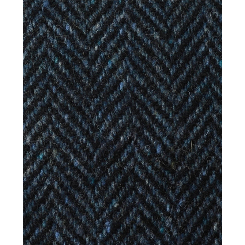 Authentic Donegal Irish Tweed - Croaghgorm Blue Flecked Herringbone Wool Fabric